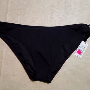 SHADE & SHORE black low coverage cheeky bikini bottoms. Size XL